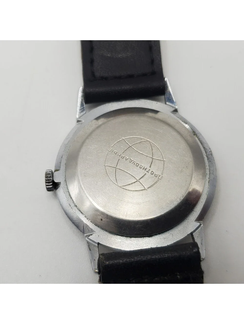 Vintage Raketa USSR 16j Mechanical Sub Dial Mens Watch For Parts Or Repair